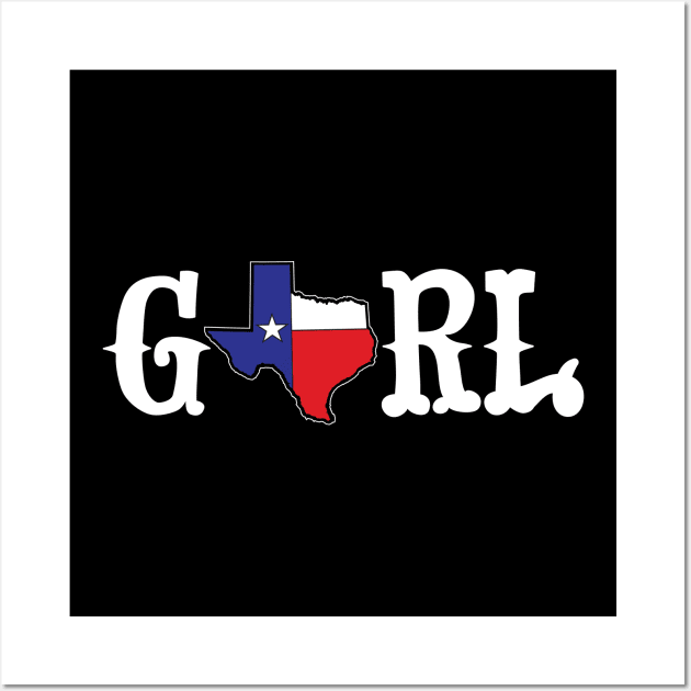 Texas Girl Wall Art by eighttwentythreetees